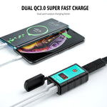 Caricabatterie doppio USB rapido per moto DC12-24V con voltmetro