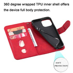 Custodia portafoglio in pelle con cerniera per iPhone 13 - immagine 6