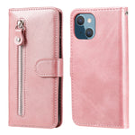 Custodia portafoglio in pelle con cerniera per iPhone 13 - immagine 8