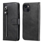 Custodia portafoglio in pelle con cerniera per iPhone 13 - immagine 14