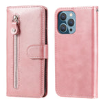 Custodia portafoglio in pelle con cerniera per iPhone 13 - immagine 18