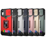 Cover scorrevole PC TPU con slot carte per iPhone XR