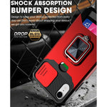 Cover scorrevole PC TPU con slot carte per iPhone XR