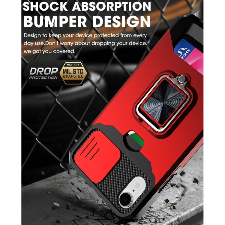 Cover scorrevole PC TPU con slot carte per iPhone XR