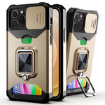 Cover scorrevole PC TPU con slot carte per iPhone XR