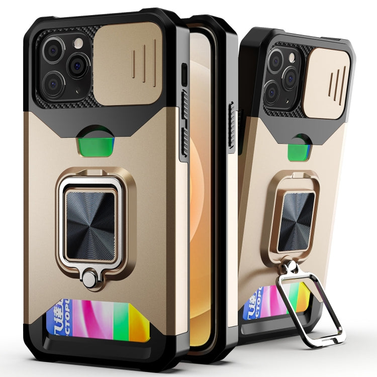 Cover scorrevole PC TPU con slot carte per iPhone XR
