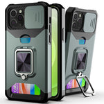 Cover scorrevole PC TPU con slot carte per iPhone XR