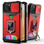 Cover scorrevole PC TPU con slot carte per iPhone XR