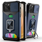Cover scorrevole PC TPU con slot carte per iPhone XR