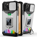 Cover scorrevole PC TPU con slot carte per iPhone XR