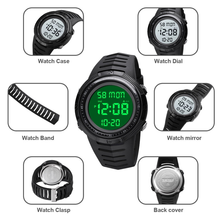 SKMEI 1632 Orologio elettronico dual time luminoso