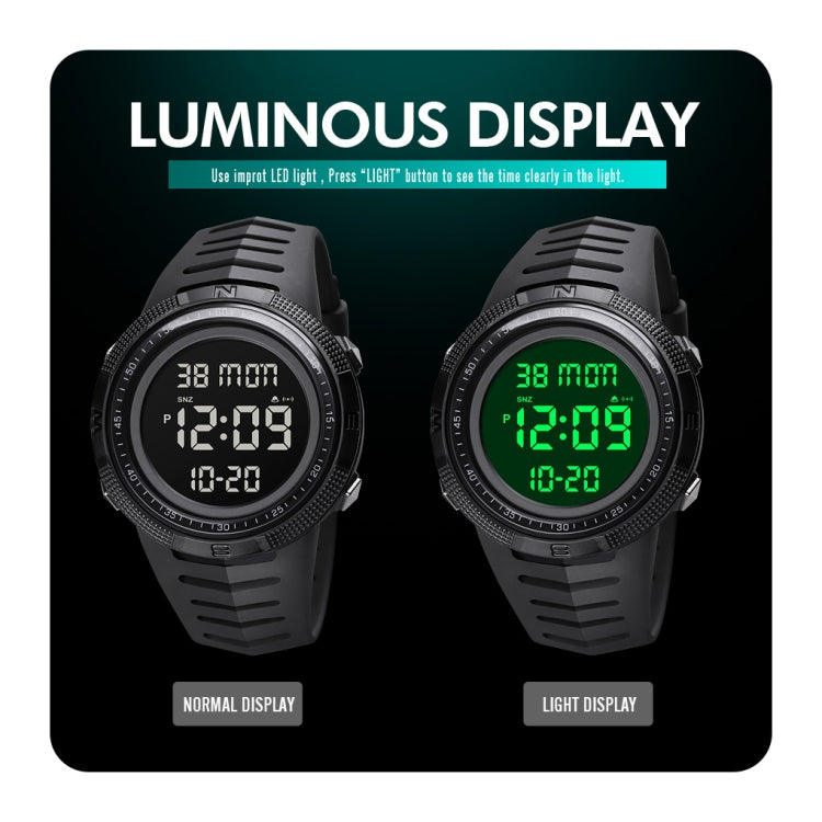 SKMEI 1632 Orologio elettronico dual time luminoso
