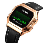 SKMEI 1650 Orologio digitale con cinturino in pelle