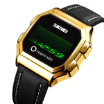 SKMEI 1650 Orologio digitale con cinturino in pelle