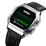 SKMEI 1650 Orologio digitale con cinturino in pelle