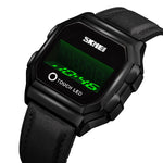 SKMEI 1650 Orologio digitale con cinturino in pelle