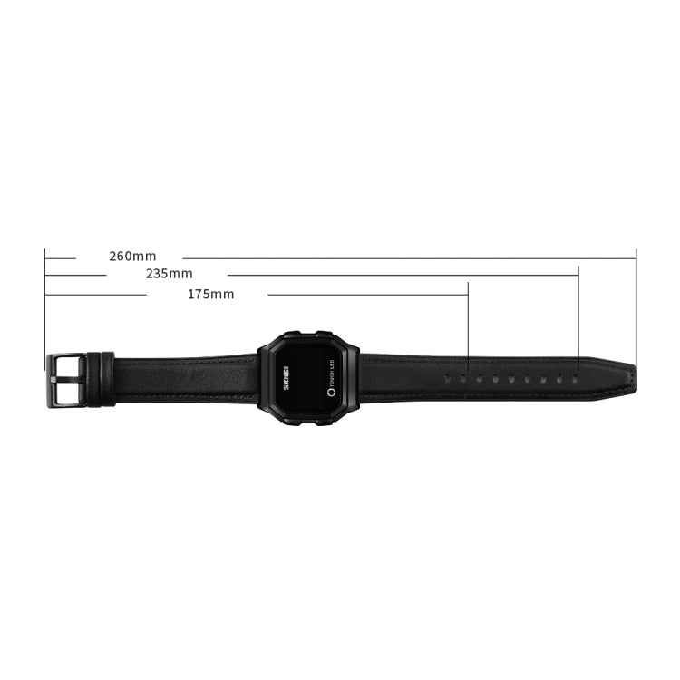 SKMEI 1650 Orologio digitale con cinturino in pelle