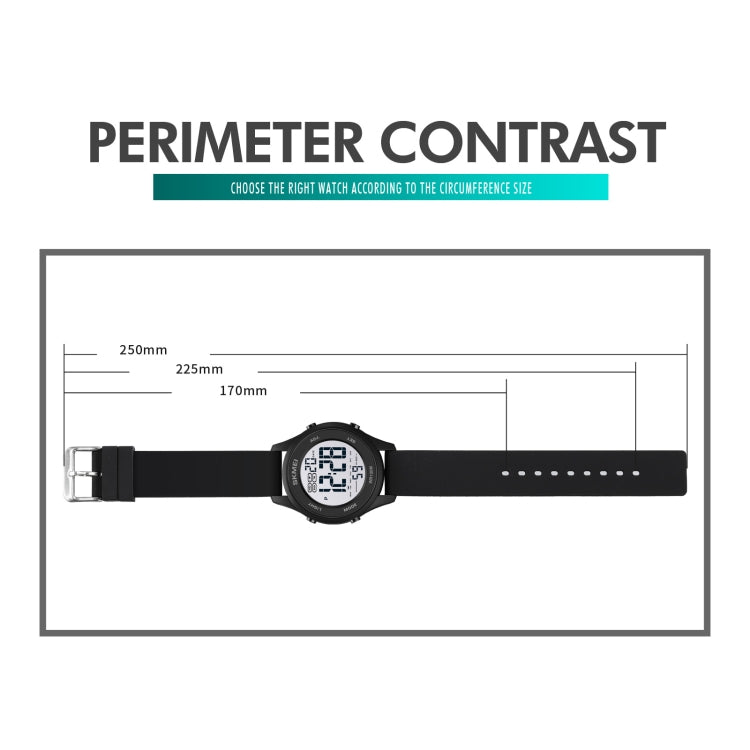 SKMEI 1758 Orologio digitale LED con cinturino in silicone