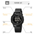 SKMEI 1758 Orologio digitale LED con cinturino in silicone