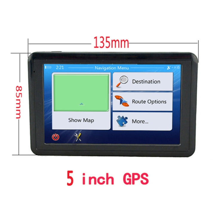 Navigatore GPS auto 5 pollici HD TFT touchscreen