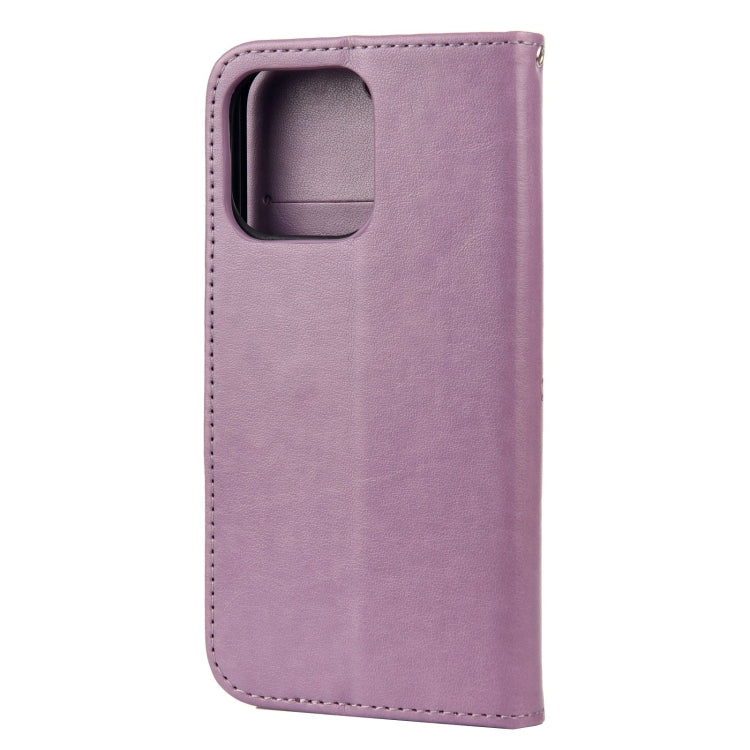 Custodia portafoglio in pelle con motivo farfalla per iPhone 13 P