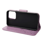 Custodia portafoglio in pelle con motivo farfalla per iPhone 13 P