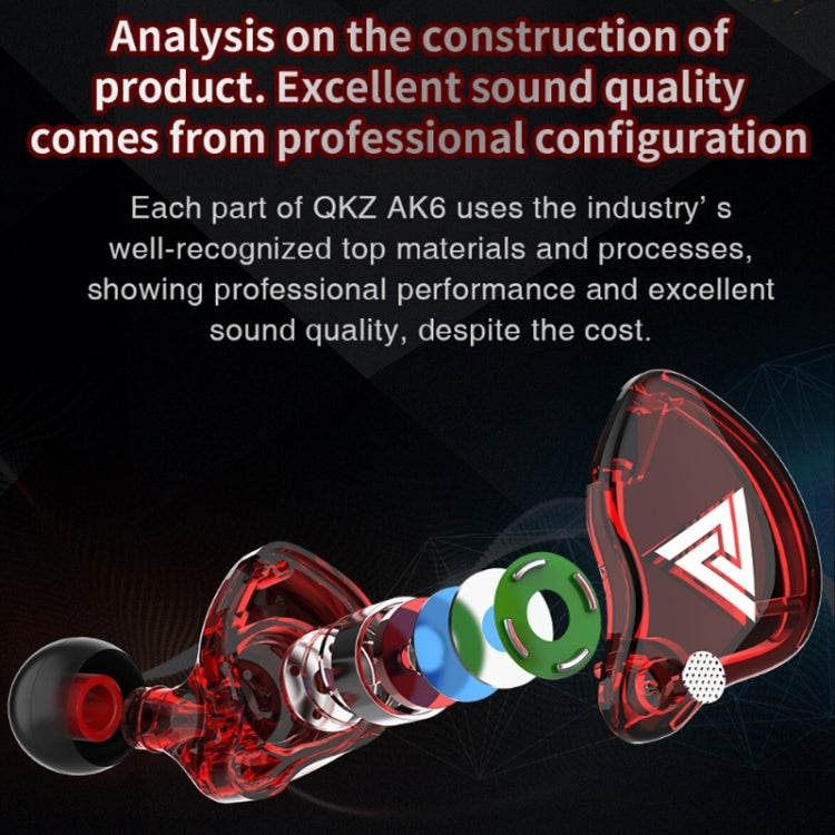 QKZ AK6 Auricolari in-ear sportivi con subwoofer 3,5 mm