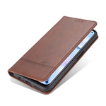 AZNS Custodia in pelle a vibrazione orizzontale con struttura in vitello magnetico con slot per carte, supporto e portafoglio, For OPPO A16, For Honor X20 SE