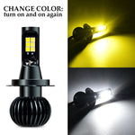 Fendinebbia LED auto 30W 6000K+3000K doppio colore 12 LED CSP