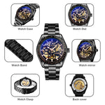 SKMEI 9194 Orologio meccanico automatico uomo 43mm