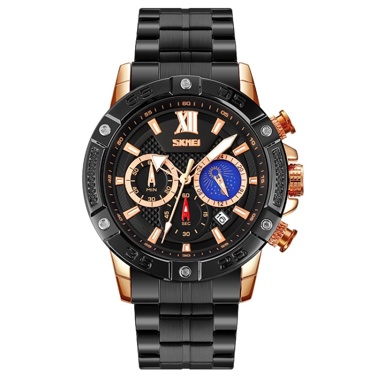 SKMEI 9235 Orologio al quarzo uomo acciaio 30m