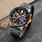 SKMEI 9235 Orologio al quarzo uomo acciaio 30m