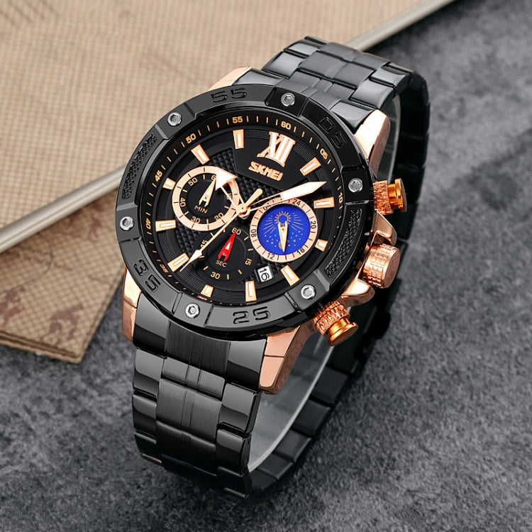 SKMEI 9235 Orologio al quarzo uomo acciaio 30m