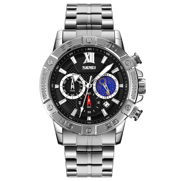 SKMEI 9235 Orologio al quarzo uomo acciaio 30m