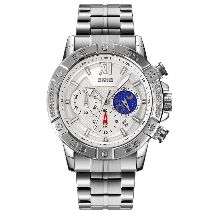 SKMEI 9235 Orologio al quarzo uomo acciaio 30m