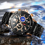 SKMEI 9235 Orologio al quarzo uomo acciaio 30m