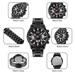 SKMEI 9241 Orologio al quarzo uomo acciaio inox