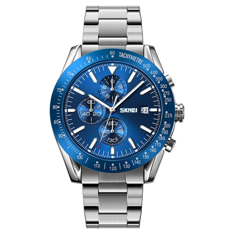 SKMEI 9253 orologio cronometro da uomo acciaio 30m