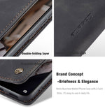 Custodia portafoglio in pelle con flip per Huawei P50