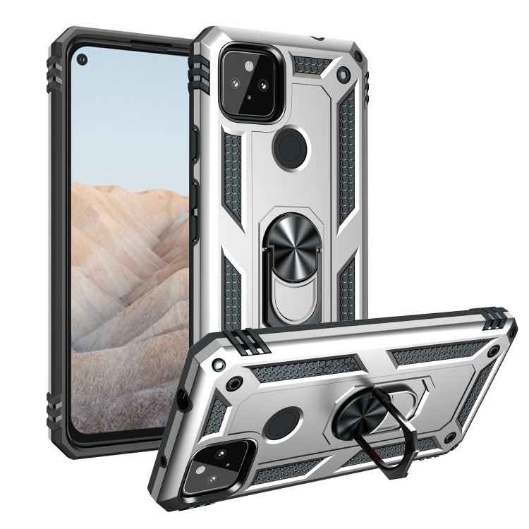 Custodia protettiva antiurto in TPU + PC con supporto girevole a 360 gradi, For Motorola Moto G30 / G10, For Google Pixel 5A 5G