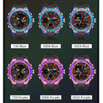 Orologio sportivo al quarzo con doppio display digitale luminoso