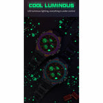 Orologio sportivo al quarzo con doppio display digitale luminoso