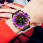 Orologio sportivo al quarzo con doppio display digitale luminoso