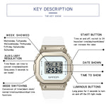 SANDA 9006 Orologio sportivo digitale LED quadrato