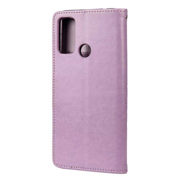 Custodia portafoglio in pelle con motivo farfalla per Redmi 10