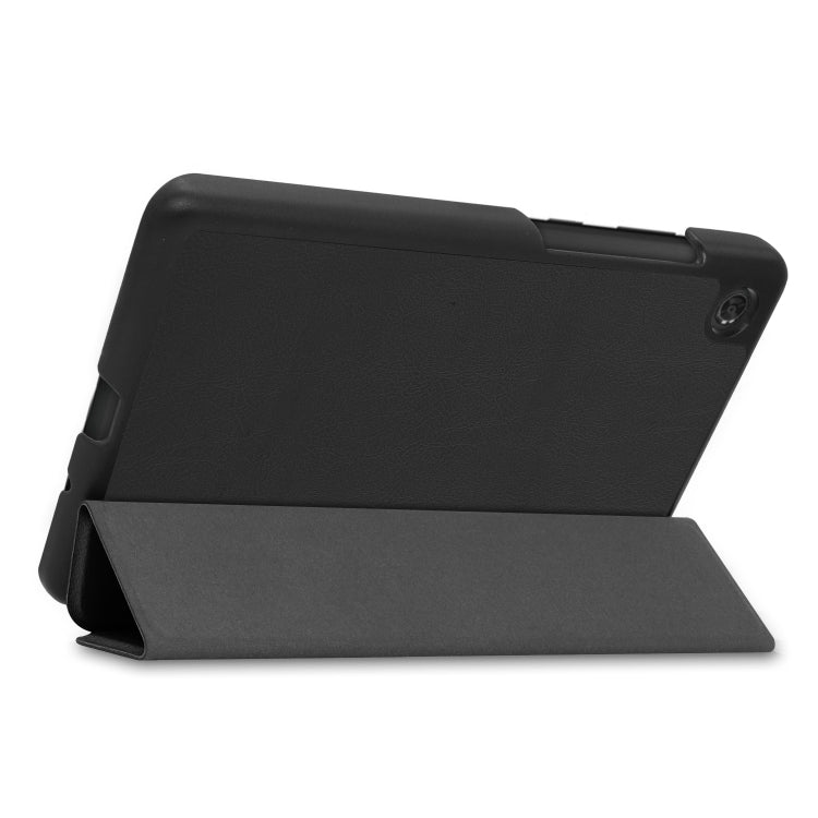Custer Texture custodia orizzontale in pelle flip con supporto a tre pieghe, For Lenovo Tab M7 3rd Gen