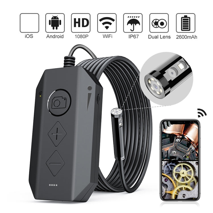 Telecamera endoscopio WiFi 5MP Dual-Lens 12mm