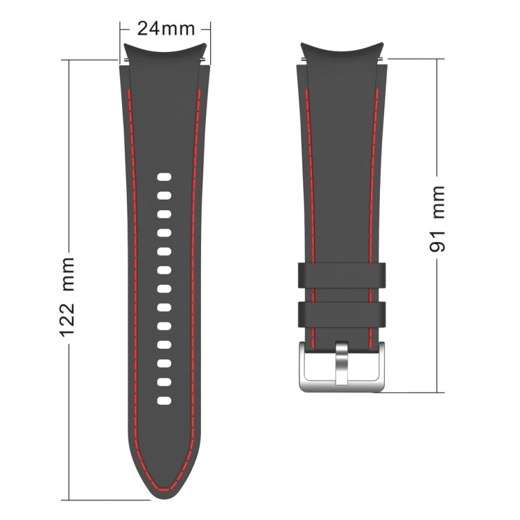 Cinturino in silicone con cuciture per Samsung Galaxy Watch4