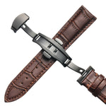 Cinturino in pelle con fibbia a farfalla per Galaxy Watch