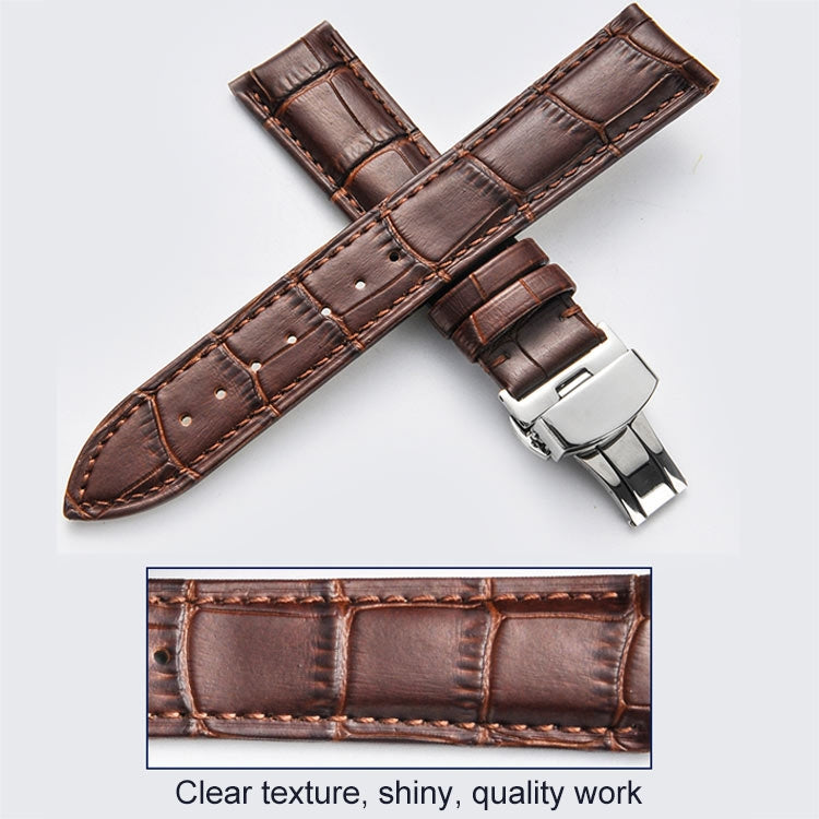 Cinturino in pelle con fibbia a farfalla per Galaxy Watch